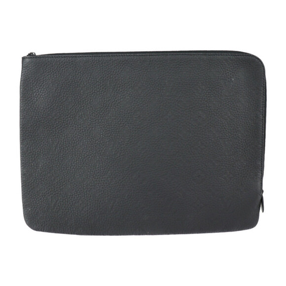 LOUIS VUITTON Black Monogram Leather Clutch Bag - Picture 1 of 8